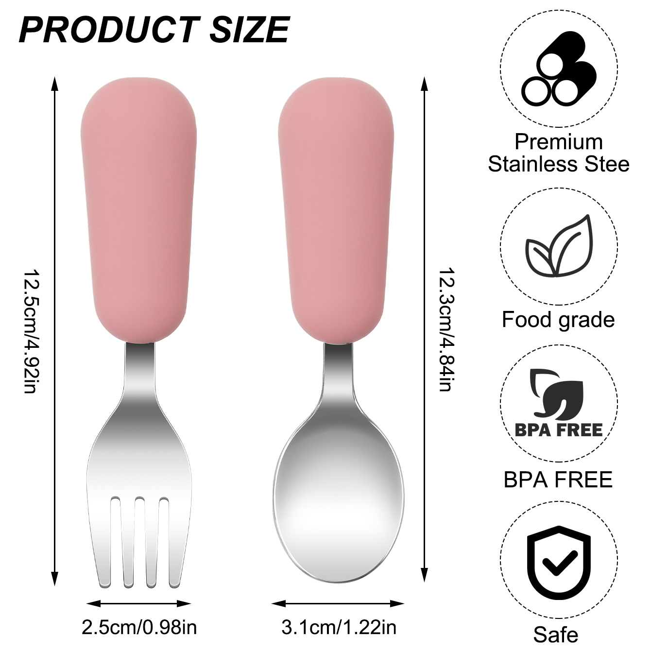 Color Kids 2PCS Stainless Stee - Baby Food Utensil recensie en prijs