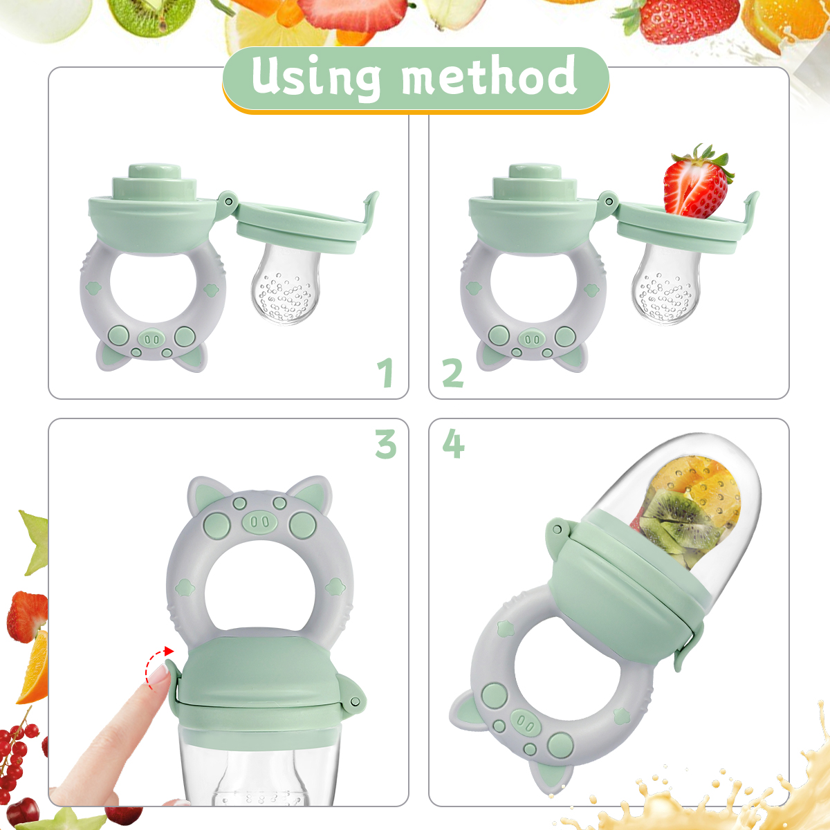 4pcs/set Silicone Fruit & Vege - Baby Food Vegetable recensie en prijs