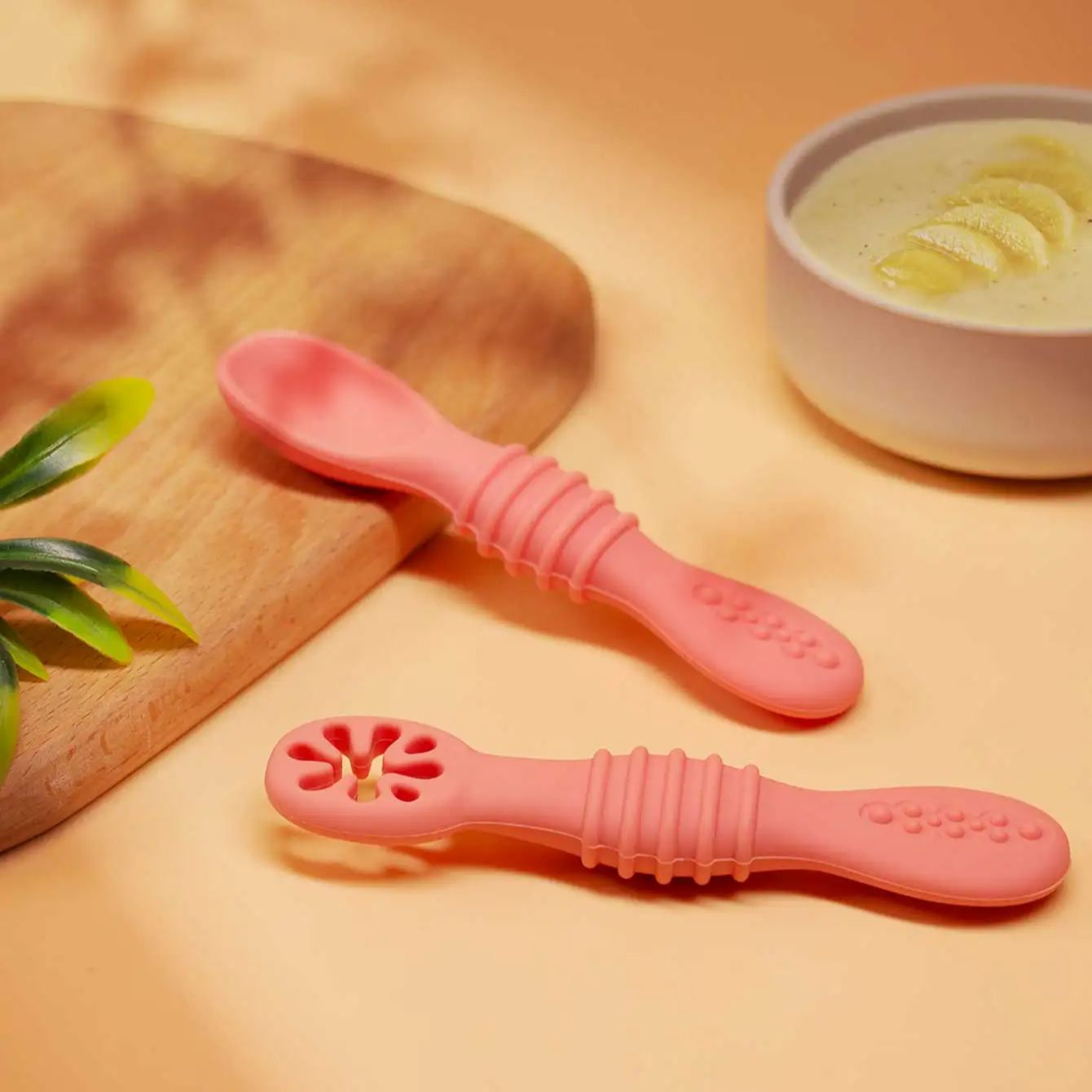 2Pcs Baby Silicone Sticky Spoo - Baby Food Utensil recensie en prijs